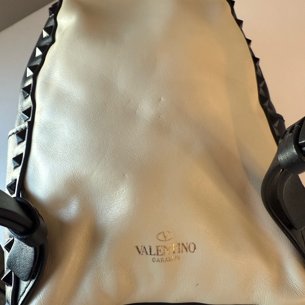 Valentino Garavani Cream and Black Studded mini Backpack - Picture 4 of 7